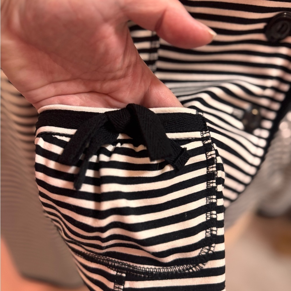 Joseph Ribkoff Black and White Striped Blazer - Picture 3 of 7